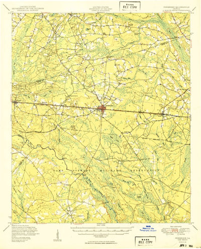 United States Geological Survey Pembroke, GA (1950, 62500-Scale) digital map