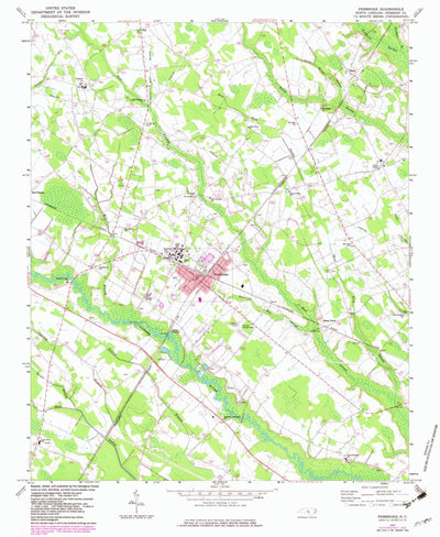 United States Geological Survey Pembroke, NC (1972, 24000-Scale) digital map
