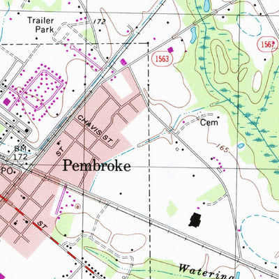United States Geological Survey Pembroke, NC (2002, 24000-Scale) digital map