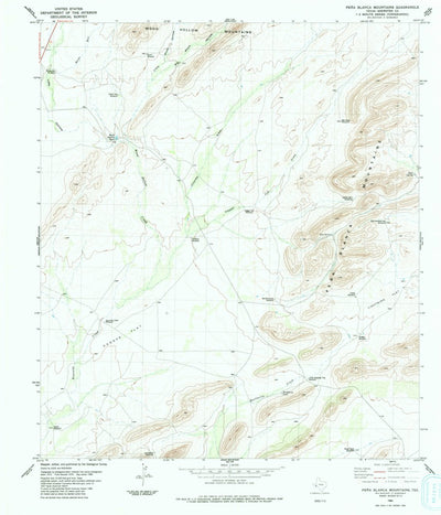 United States Geological Survey Pena Blanca Mountains, TX (1983, 24000-Scale) digital map