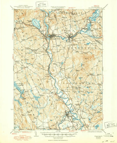 United States Geological Survey Penacook, NH (1927, 62500-Scale) digital map