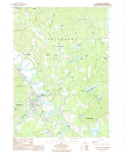 United States Geological Survey Penacook, NH (1987, 24000-Scale) digital map