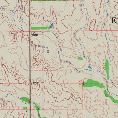 United States Geological Survey Penalosa, KS (1967, 24000-Scale) digital map