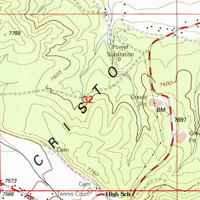 United States Geological Survey Penasco, NM (1995, 24000-Scale) digital map