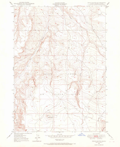 United States Geological Survey Pence Butte, ID (1948, 24000-Scale) digital map