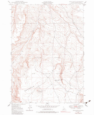 United States Geological Survey Pence Butte, ID (1976, 24000-Scale) digital map
