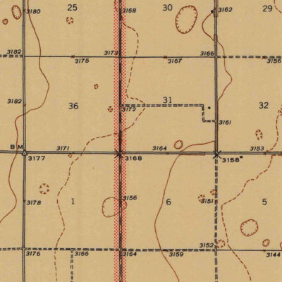 United States Geological Survey Pence, KS (1941, 62500-Scale) digital map
