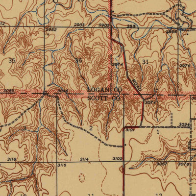 United States Geological Survey Pence, KS (1941, 62500-Scale) digital map