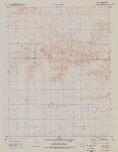 United States Geological Survey Pence, KS (1976, 24000-Scale) digital map