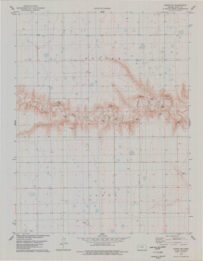 United States Geological Survey Pence SE, KS (1978, 24000-Scale) digital map