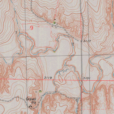 United States Geological Survey Pence SW, KS (1976, 24000-Scale) digital map