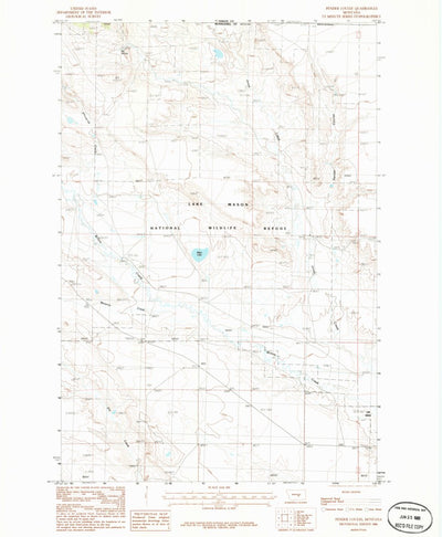 United States Geological Survey Pender Coulee, MT (1986, 24000-Scale) digital map