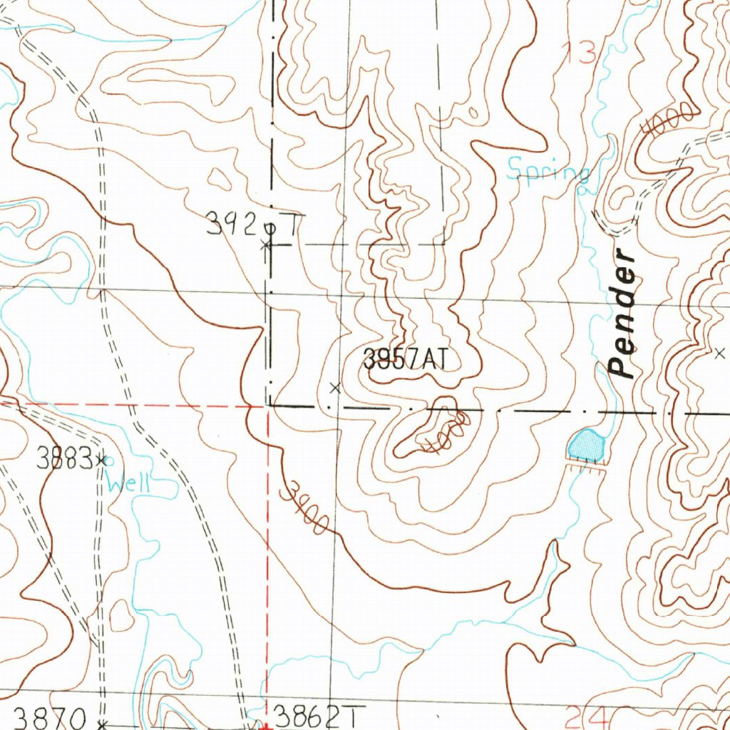 Pender Coulee, MT (1986, 24000-Scale) Map by United States Geological ...