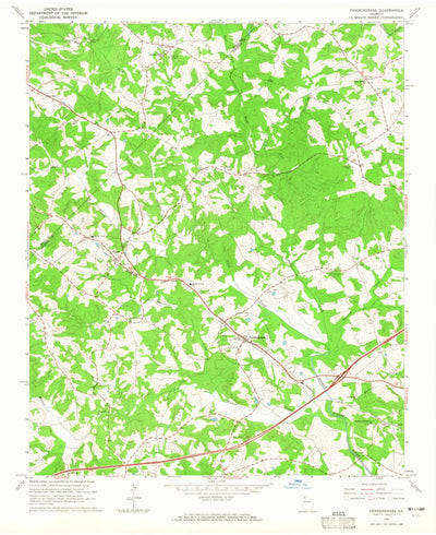 United States Geological Survey Pendergrass, GA (1964, 24000-Scale) digital map