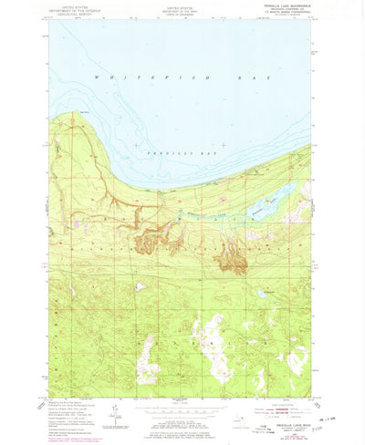 United States Geological Survey Pendills Lake, MI (1951, 24000-Scale) digital map