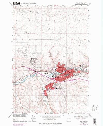 United States Geological Survey Pendleton, OR (1966, 24000-Scale) digital map