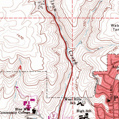 United States Geological Survey Pendleton, OR (1966, 24000-Scale) digital map