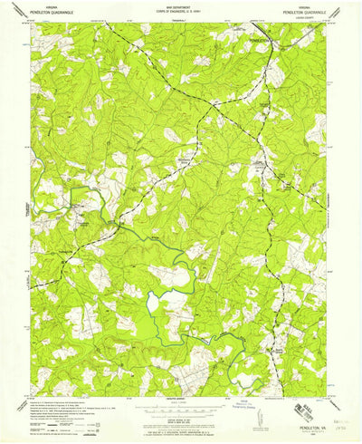 United States Geological Survey Pendleton, VA (1942, 24000-Scale) digital map