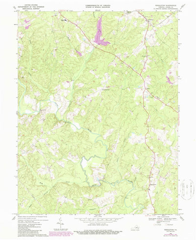 United States Geological Survey Pendleton, VA (1968, 24000-Scale) digital map