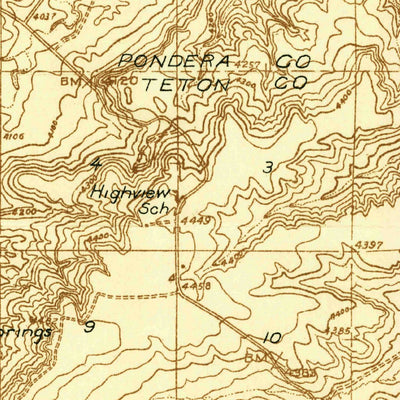 United States Geological Survey Pendroy, MT (1936, 48000-Scale) digital map