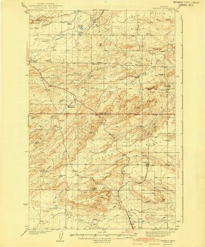 United States Geological Survey Pendroy, MT (1941, 62500-Scale) digital map