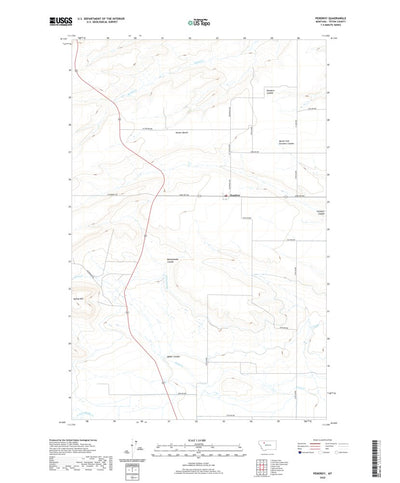 United States Geological Survey Pendroy, MT (2020, 24000-Scale) digital map