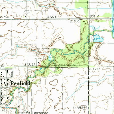 United States Geological Survey Penfield, IL (1984, 24000-Scale) digital map