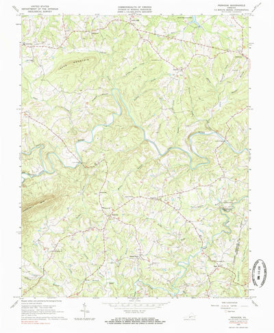 United States Geological Survey Penhook, VA (1965, 24000-Scale) digital map