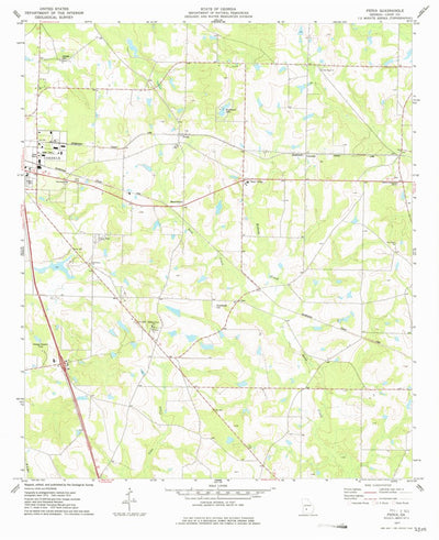 United States Geological Survey Penia, GA (1977, 24000-Scale) digital map
