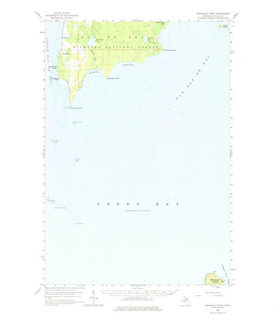 United States Geological Survey Peninsula Point, MI (1958, 62500-Scale) digital map