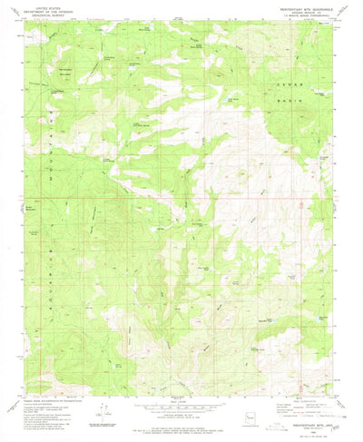 United States Geological Survey Penitentiary Mountain, AZ (1980, 24000-Scale) digital map