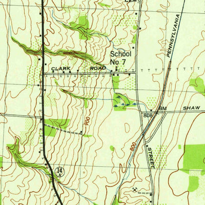 United States Geological Survey Penn Yan, NY (1942, 31680-Scale) digital map