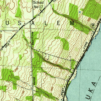 United States Geological Survey Penn Yan, NY (1942, 31680-Scale) digital map