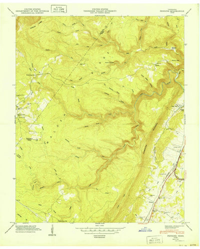 United States Geological Survey Pennine, TN (1949, 24000-Scale) digital map