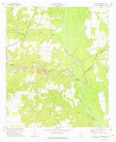 United States Geological Survey Pennington, GA (1972, 24000-Scale) digital map