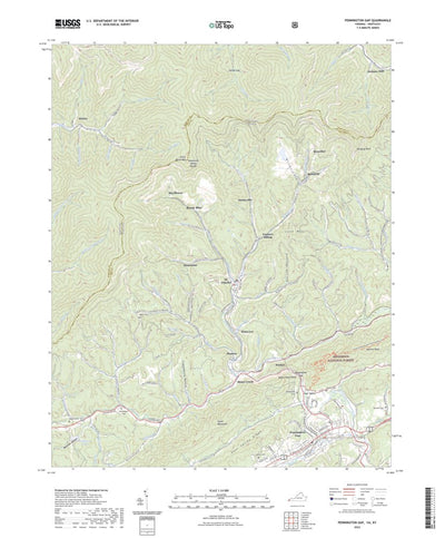 United States Geological Survey Pennington Gap, VA (2022, 24000-Scale) digital map