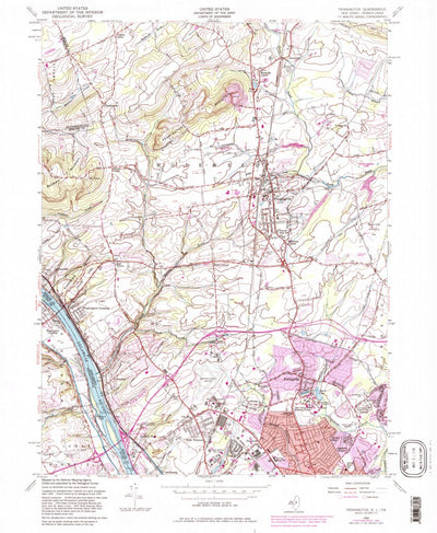 United States Geological Survey Pennington, NJ-PA (1954, 24000-Scale) digital map