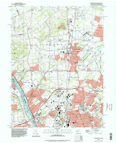 United States Geological Survey Pennington, NJ-PA (1995, 24000-Scale) digital map