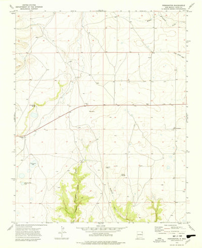 United States Geological Survey Pennington, NM (1973, 24000-Scale) digital map