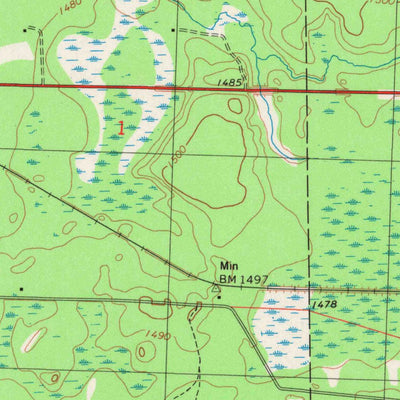 United States Geological Survey Pennington, WI (1984, 24000-Scale) digital map