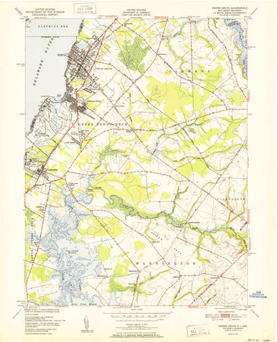 United States Geological Survey Penns Grove, NJ-DE (1951, 24000-Scale) digital map
