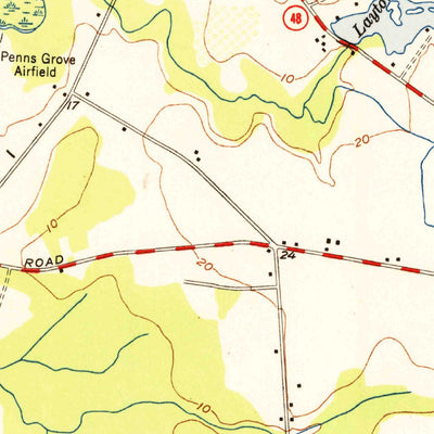 United States Geological Survey Penns Grove, NJ-DE (1951, 24000-Scale) digital map
