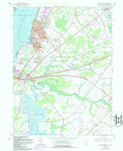 United States Geological Survey Penns Grove, NJ-DE (1967, 24000-Scale) digital map