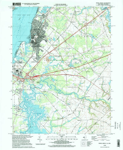 United States Geological Survey Penns Grove, NJ-DE (1995, 24000-Scale) digital map