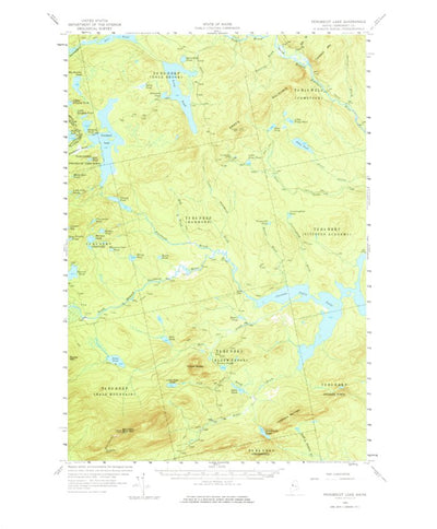 United States Geological Survey Penobscot Lake, ME (1956, 62500-Scale) digital map