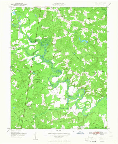 United States Geological Survey Penola, VA (1951, 24000-Scale) digital map