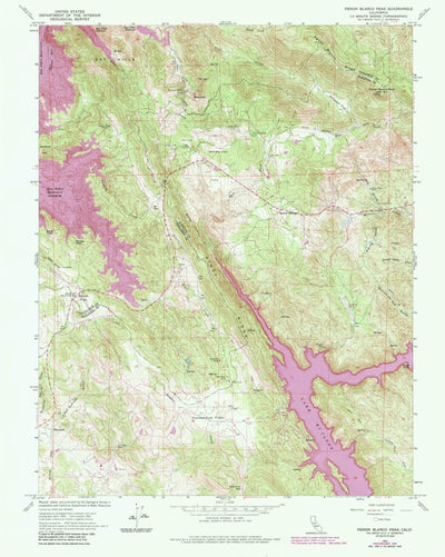 United States Geological Survey Penon Blanco Peak, CA (1962, 24000-Scale) digital map