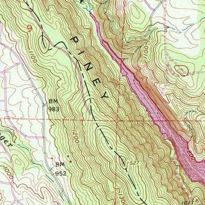 United States Geological Survey Penon Blanco Peak, CA (1962, 24000-Scale) digital map