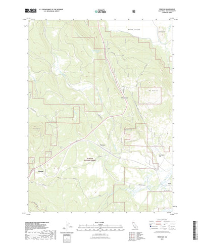 United States Geological Survey Penoyar, CA (2021, 24000-Scale) digital map