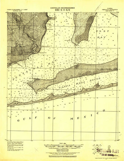 United States Geological Survey Pensacola, FL (1921, 62500-Scale) digital map